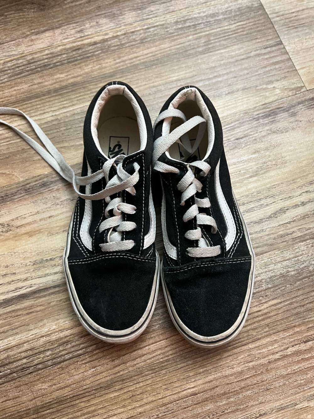 Vans Black and White Old Skool Low-Top Sneakers